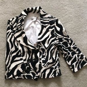 Joseph Ribkoff Black & White Cropped Jacket